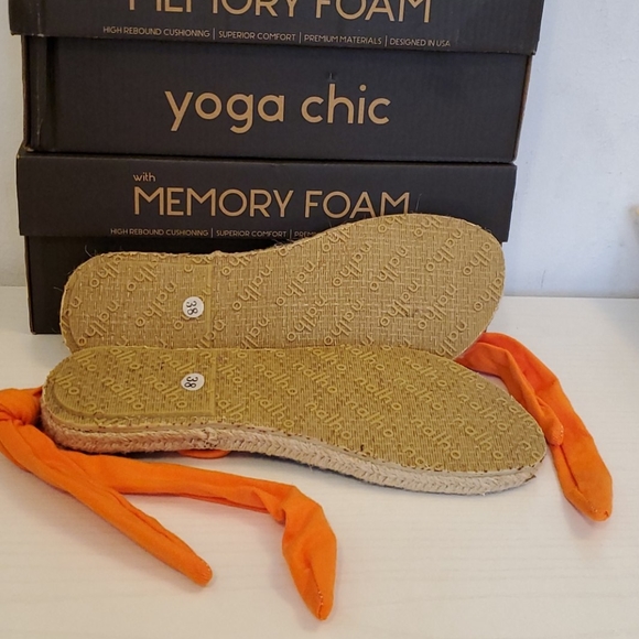 NIB Nalho Yoga Mat Ankle Espadrilles Karabi Orange - Picture 6 of 12